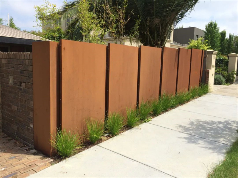 Modern corten steel garden edging For Park Project
